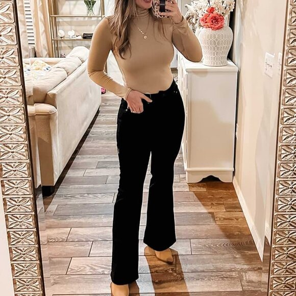 LEVIS 726 HIGH RISE FLARE MIDNIGHT GAZE BLACK NWT $89 25 w - Picture 1 of 10